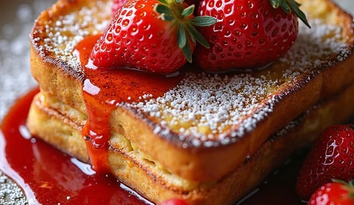 🍓 Strawberry Kissed Caramel French Toast